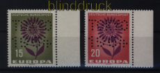Bund Mi #  445/46 postfrisch Europa 1964 mit Lochung TOKYO 1964 Olympiade(53003)