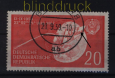 DDR Mi #  721 I gestempelt Plattenfehler Weltraumrakete Lunik 2 (53024)