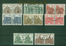 Berlin Mi # 242/49 gestempelt Kleine Bauwerke waagerechte Paare (53102)