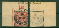 dt. Reich Mi #  47 d gestempelt Eckrandmarke oben links Feld 1 gepr Zenker(53170