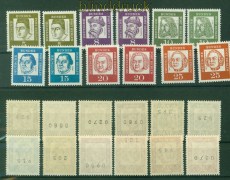 Berlin Mi # 199/205 R postfrisch Bedeutende Deutsche mit rckseitiger Num(53156)