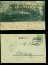Augustfehn Mondschein-AK Struss Gasthof 1899 nach Oldenburg (d9154)