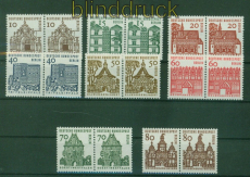 Berlin Mi # 242/49 waagerechte Paare Kleine Bauwerke postfrisch (53100)