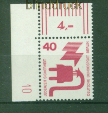 Berlin Mi # 407 A DZ postfrisch mit Druckerzeichen 10 (53126)