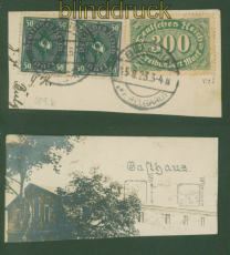 dt. Reich Mi # 209 W b (2) gestempelt geprft Weinbuch BPP Briefstck (53091)