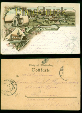 Bebenhausen Litho-AK Gruss aus ..... drei Ansichten 1895 (d8537)