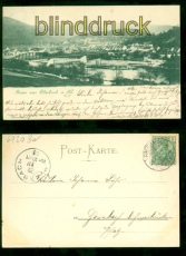 Eberbach sw-AK Gruss aus ..... Gesamtansicht 1906 nach Hornbach (d8555)