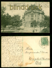 Karlsruhe sw-AK Lebensversicherung auf Gegenseitigkeit 1913 Bahnpost (d8635)
