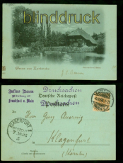 Karlsruhe Mondschein-AK Gruss aus ..... Schwarzwaldhaus 1898 n Klagenfurt(d8649)
