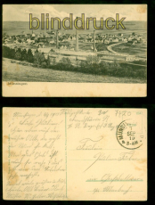 Mnsingen sw-AK Gesamtansicht mit Fabrik Feldpost 1915 (d8682)
