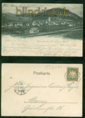 Pommelsbrunn sw-AK Gesamtansicht 1898 nach Mainz (d8844)