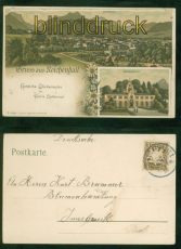 Reichenhall Litho-AK Gruss aus .... zwei Ansichten 1890 nach Innsbruck (d8845)