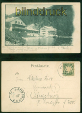 Urfeld am Walchensee sw-AK 28.8.1900 nach Augsburg (d8865)