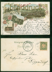 Zwiesel Litho-AK Gruss aus .... 4 Ansichten 1897 nach Deggendorf (d8877)