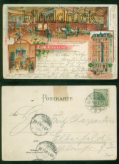 Berlin farb-Litho-AK Zum Klausner drei Ansichten 1900 nach Elberfeld (d8884)