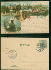 Potsdam farb-Litho-AK vier Ansichten 1900 nach Weimar (d8917)