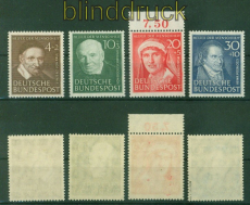 Bund Mi #  143/46 postfrisch Helfer der Menschheit 1951 gepr. Schlegel BPP(53201