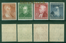 Bund Mi #  156/59 postfrisch Helfer der Menschheit 1952 gepr. Schlegel BPP(53204