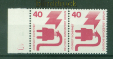 Berlin Mi # 407 A DZ postfrisch mit Druckerzeichen 10 waagerechtes Paar(53220)