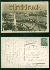 Hamburg sw-AK Hafen berseebrcke und Hein Godenwind 1938 Zell-Mhleck (d8961)