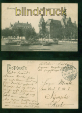 Hamburg Harburg sw-AK Rathaus mit Verwaltungsgebude 1909 nach Kiel (d8962)