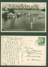 Hamburg sw-AK Aussenalster u. Uhlenhorster Fhrhaus 1938 nach Steinebach (d8974)