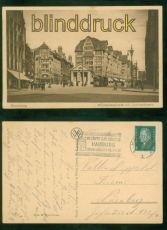 Hamburg sw-AK Mnckebergstrasse mit Kontorhusern 1929 nach Nrnberg (d8989)