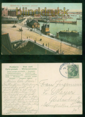 Hamburg farb-AK Rosenbrcke und Baumwall 1915 nach Mainz (d9005)