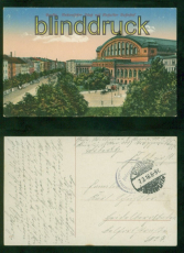 Berlin farb-AK Askanischer Platz mit Anhalterbahnhof Feldpost 1916 (d8901)