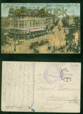 Berlin farb-AK Potsdamer Platz Feldpost 1916 Spandau nach Birkenau (d8902)