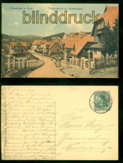 Braunlage Harz farb-AK Villenviertel mit Achtermann 1914 n Braunschweig (d9156)