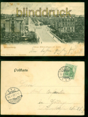 Braunschweig sw-AK Kaiser-Wilhelmstrasse mit Brcke 1905 nach Gttingen (d9174)