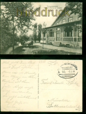 Dangastermoor sw-AK Schillers Garten mit Veranda 1914 Feldpost Bahnpost (d9189)