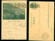 Friedensthal sw-AK Gruss aus .... Sommerfrische Friedensthal 1898 n L�beck(d9202