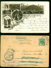 Bad Harzburg Harz Litho-AK Gruss aus .... 6 Ansichten 1898 n Braunschweig(d9255)