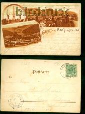 Bad Harzburg AK Gruss aus .... drei Ansichten 1899 nach Leipzig (d9256)
