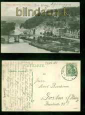 Hann. Mnden sw-AK Weserblick 1907 nach Goslar (d9263)