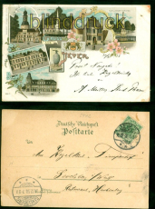 Jever Litho-AK Gruss aus .... sechs Ansichten 1898 nach Gevelsberg (d9273)