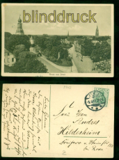 Jever sw-AK Gruss aus .... Teilansicht mit Viehmarkt 1911 nach Hildesheim(d9274)