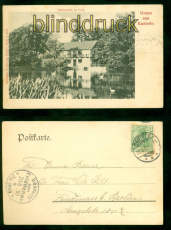 Rastede sw-AK Gruss aus .... Mhlenteich im Park 1905 nach Friedenau (d9288)