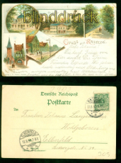 Rastede Litho-AK Gruss aus .... fnf Ansichten 1899 nach Elberfeld (d9289)