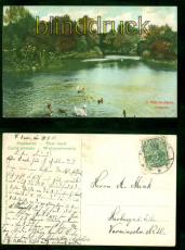 Wilhelmshaven farb-AK Parkpartie 1911 nach Harburg (d9299)