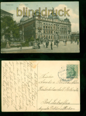 Hannover farb-AK Hauptpostamt 1912 nach Bad Salzuflen (d9212)