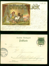 Hannover Litho-AK Gruss aus .... alte Vorhang Hoftheater 1897 n Oldenburg(d9213)