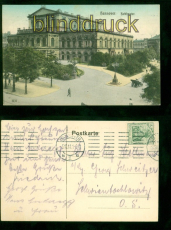 Hannover farb-AK Hoftheater 1910 nach Schwientochlowitz (d9218)