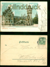 Hannover farb-AK Flusswasserkunst Bahnpost 1910 nach Wilhelmshaven (d9219)