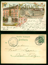 Hannover Litho-AK Gruss aus .... zwei Ansichten 1900 nach Bad Tlz (d9225)