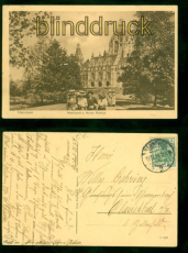 Hannover sw-AK Maschpark und Neues Rathaus 1911 nach Clausthal (d9229)