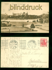 Hannover sw-AK Blick auf das knigliche Polizeiprsidium 1914 in die USA (d9238)