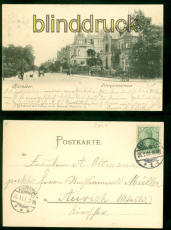 Hannover sw-AK Thiergartenstrasse 1901 nach Aurich (d9244)
